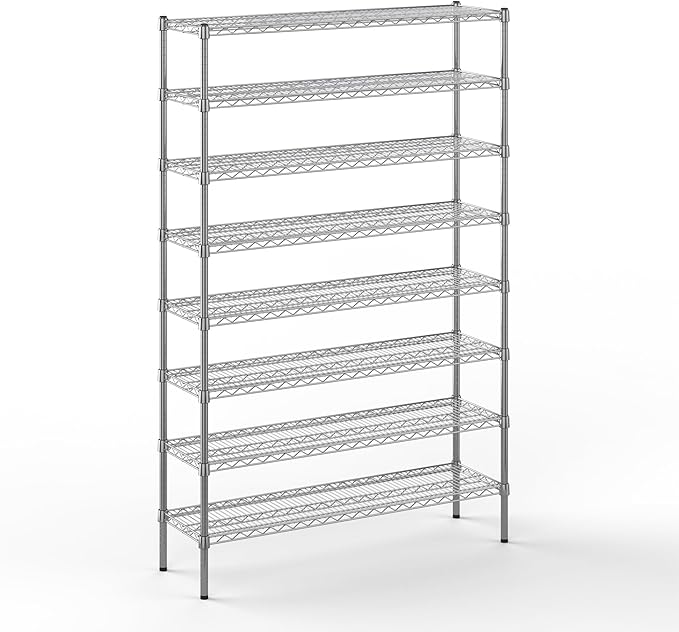 Regal Altair 14" Deep x 48" Wide x 74" Height Wire Shelving Kit | 8-Tier | NSF Commercial Storage Rack Unit
