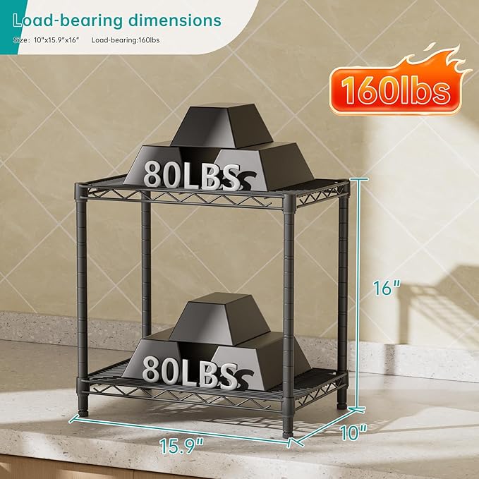 SINGAYE Shelf Closet Wire Shelving：Adjustable Metal Unit for Laundry Room Organization Bathroom Kitchen Home Storage Small Pantry Rack Shelves