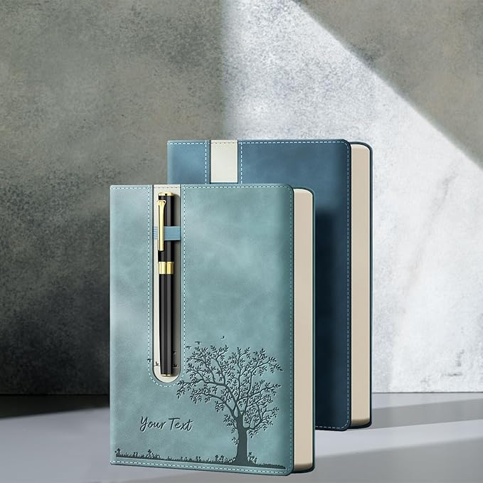 Bliver Personalized Leather Journal Custom Notebook Customized Engraved Journal Gift for Friends, Coworker,Graduation,Teacher