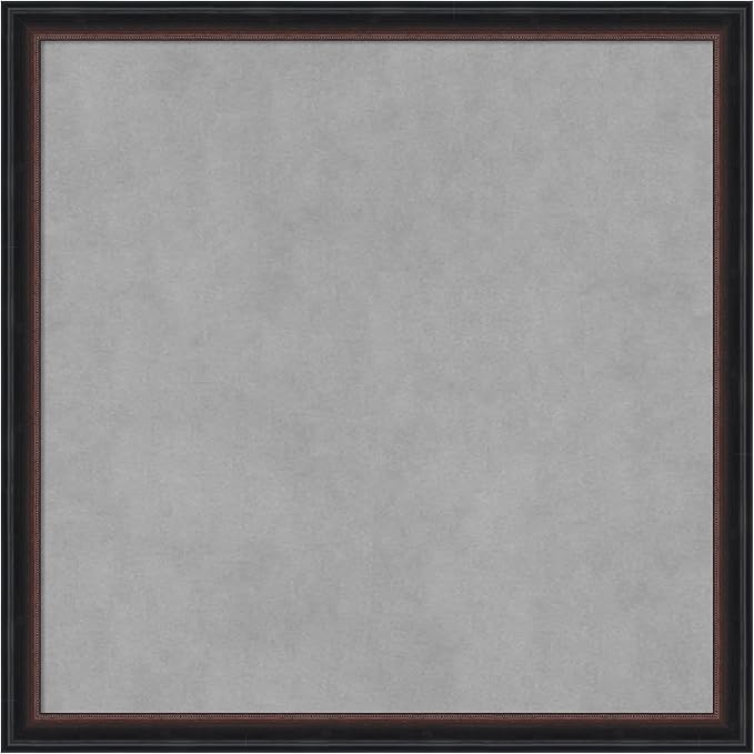 Amanti Art Black Framed Magnetic Board 22x22 Medium Vision Board for use with Magnets, 100% Metal Sheet to Display Items as Office Decor or for Home Organization in mudroom, Kitchen or Kids Room