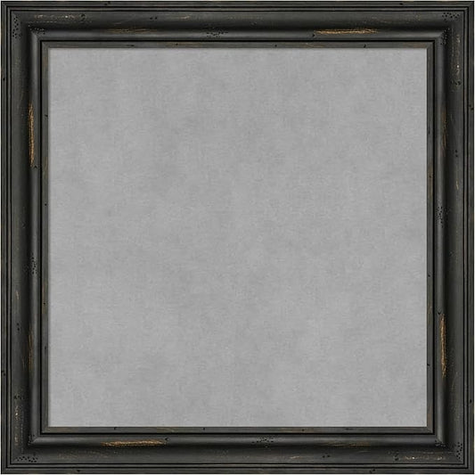 Amanti Art Black Framed Magnetic Board 19x19 Small Vision Board for use with Magnets, 100% Metal Sheet to Display Items as Office Decor or for Home Organization in mudroom, Kitchen or Kids Room