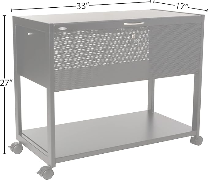 Safco Mobile File Cart, Fits Letter and Legal-Size Hanging Folders, Includes a Locking Lid & 2 Keys