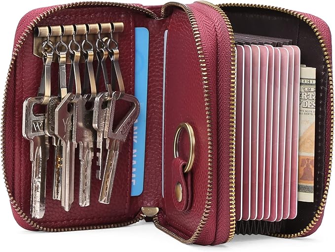 GOIACII Small Genuine Leather Wallet for Women, RFID Blocking Card Holder Wallet