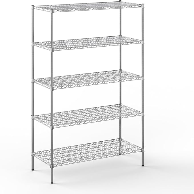 Regal Altair 21" Deep x 48" Wide x 74" Height Wire Shelving Kit | 5-Tier | NSF Commercial Storage Rack Unit