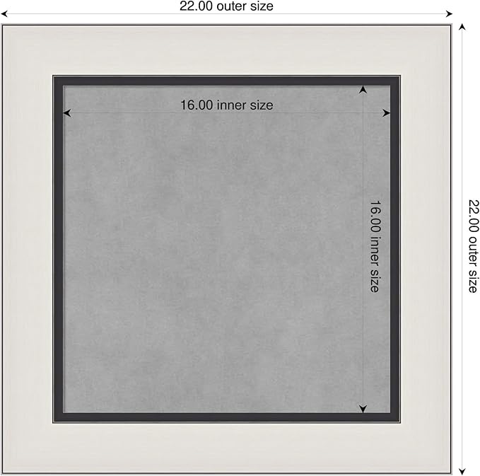 Amanti Art Silver Framed Magnetic Board 22x22 Small Vision Board for use with Magnets, 100% Metal Sheet to Display Items as Office Decor or for Home Organization in mudroom, Kitchen or Kids Room