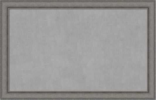 Amanti Art Grey Framed Magnetic Board 28x44 Large Vision Board for use with Magnets, 100% Metal Sheet to Display Items as Office Decor or for Home Organization in mudroom, Kitchen or Kids Room