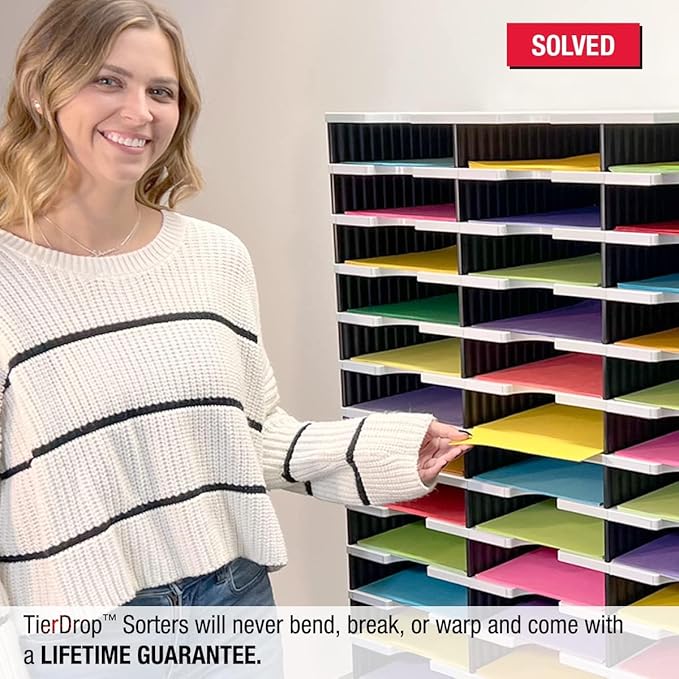 Ultimate Office TierDrop™ 40-Slot, 47 ½"w Literature, Forms, Mail and Classroom Sorter - Fully Expandable with Optional Add-On Tiers