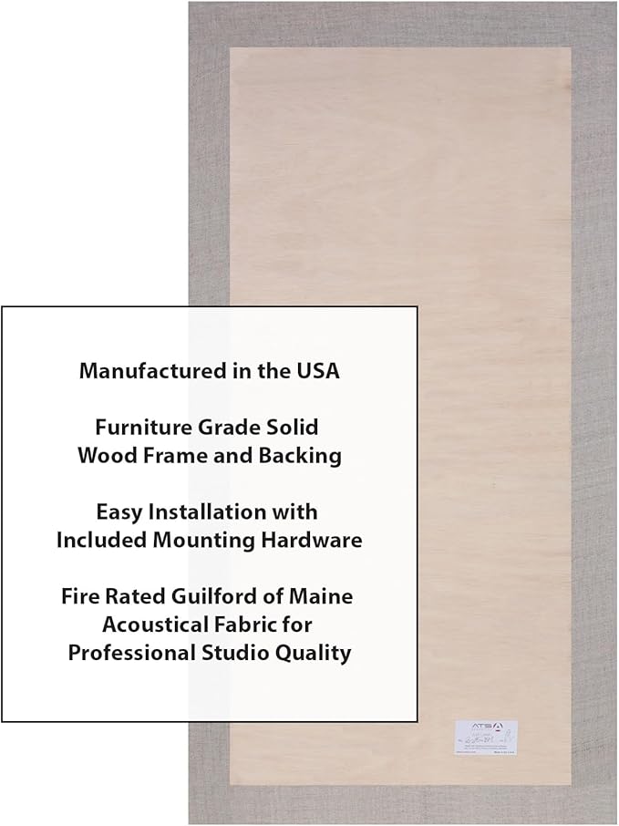 ATS Acoustics Home Office Residential Acoustic Treatment Room Kit Sound Absorbing Acoustic Panel 6 Pack for 50-100 Sq Ft (Sandstone)