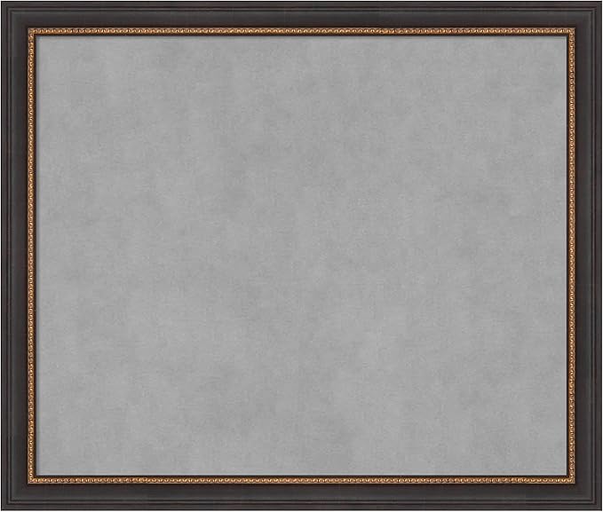 Amanti Art Black Framed Magnetic Board 23x27 Medium Vision Board for use with Magnets, 100% Metal Sheet to Display Items as Office Decor or for Home Organization in mudroom, Kitchen or Kids Room