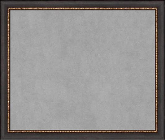 Amanti Art Black Framed Magnetic Board 23x27 Medium Vision Board for use with Magnets, 100% Metal Sheet to Display Items as Office Decor or for Home Organization in mudroom, Kitchen or Kids Room