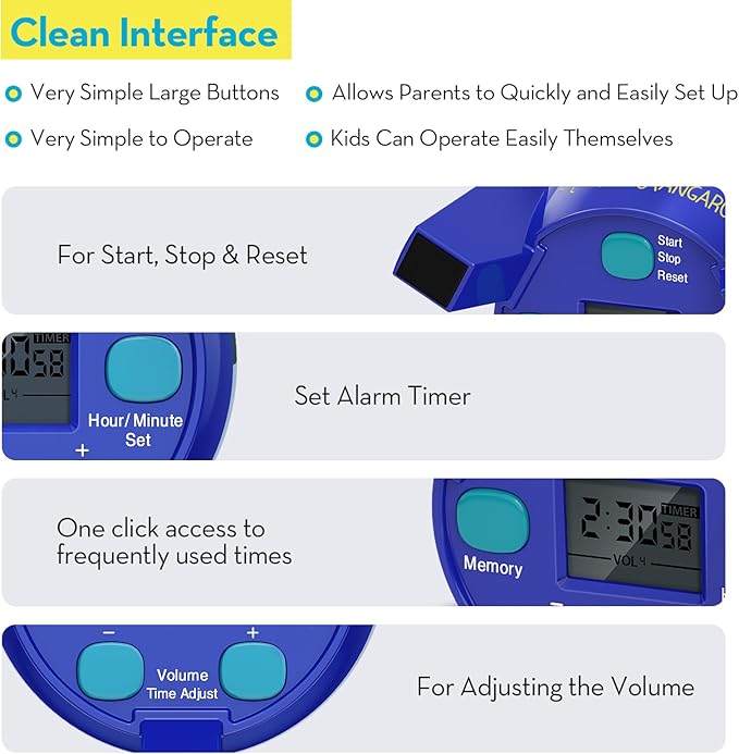 Countdown Timer! Blast Off Visual Timer for Kids with Audio Rocket, 0-24 Hour Countdown, Memory Function, Red Yellow Green Light, Easy Setup, Battery Operated for Classroom and Home Use