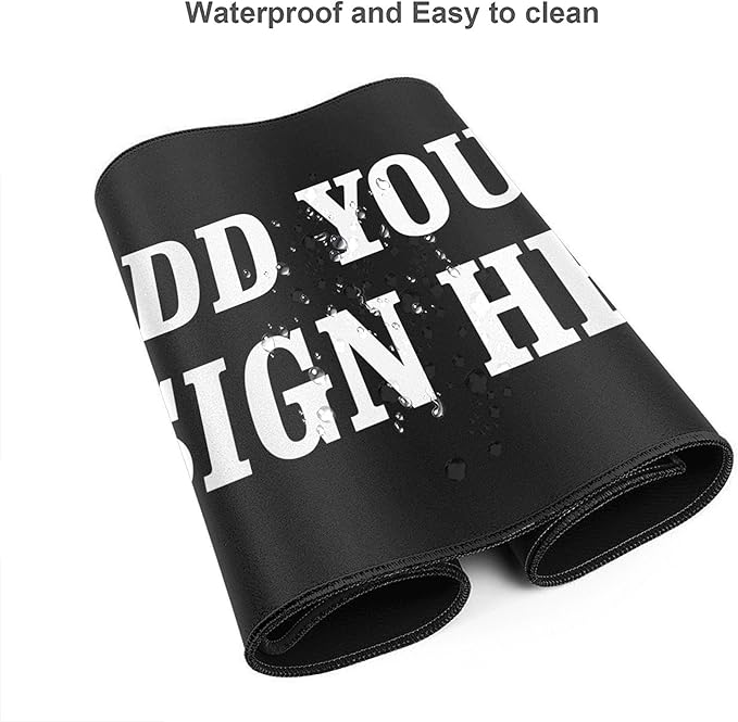 OHORTEB Custom Mouse Pad with Photo, Personalized Image Text Laptop Desk Mat, Customized Non-Slip Waterproof Desk Writing Pad for Office Home (Custom, 16in x 29.5in)