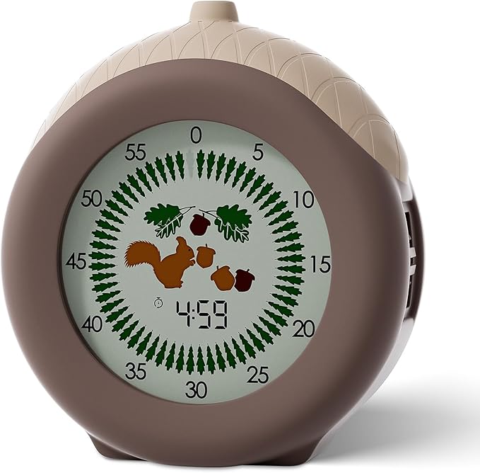 Visual Timer for Kids, 299-Minute Cute Kids Squirrel Timer, ADHD Autism Toddler Support, Visual Timer for Classroom, Homeschool Supplies Study Teaching Time Management Tool