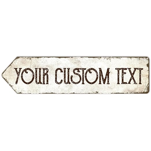 Rustic Custom Sign, Personalized Metal Signs, Gift for Him Men Dad, Man Cave, Indoor and Outdoor Use 3x12 Inches, ACM Left, Fade Resistant, Made in USA by Sigo Signs