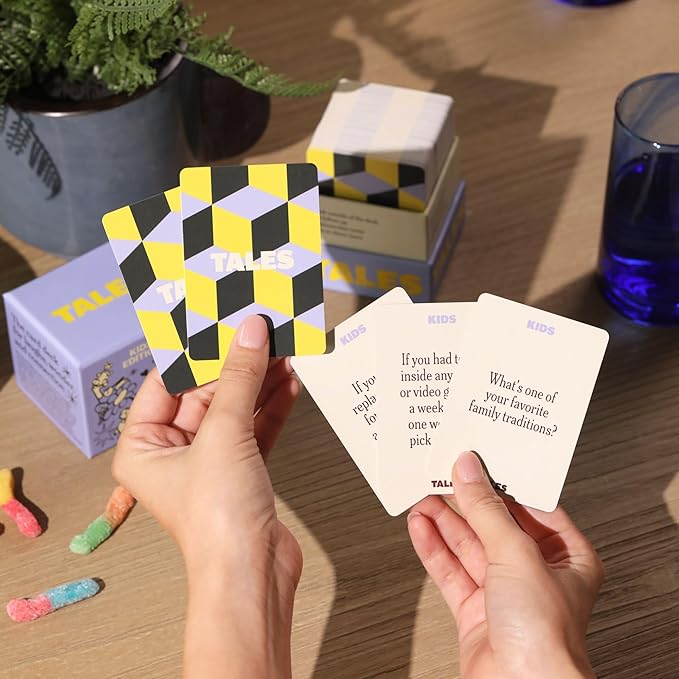 TALES Conversation Cards, Kids Edition 150 Count, Fun Family Games for Kids, Perfect for Dinners, Road Trips, Classrooms & Game Nights, Gifts & Gatherings, Conversation Starters to Spark Creativity
