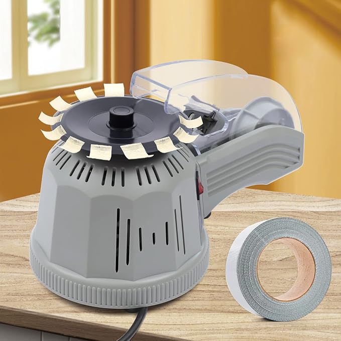 Automatic Tape Dispenser,Electric Ribbon Cutting Machine, Tape Cutter Adjustable Length & Width,0.24-2.36 in,Cutting Various Tapes for Office Warehouse Use