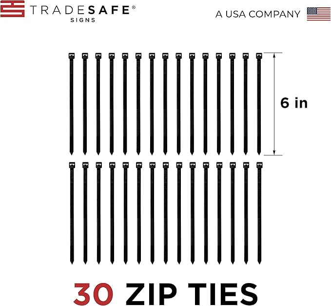 TRADESAFE Spanish Out of Service Tags, Fuera de Servicio - 30 Yellow Caution Sign with 30 Cable Ties, Durable 32 mil Vinyl, Caution Tags for Equipment Repair or Service, Accident Prevention