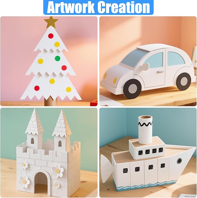 ToLanbbt 3 Pack White Foam Board, 24 x 36 x 3/16" Thick Foam Core Acid Free Poster Foamboard for Art Craft Projects, Painting, Displaying, Signage, Wedding, School