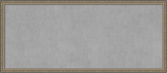 Amanti Art Silver Framed Magnetic Board 22x50 Oversize Vision Board for use with Magnets, 100% Metal Sheet to Display Items as Office Decor or for Home Organization in mudroom, Kitchen or Kids Room