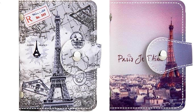 PRIVILLA 2 Pcs Credit Card Holder and business card holder，Sd Card Holder Each Has 26 Card Organizers, 2024 New Credit Card Holders book for Men and Women.
