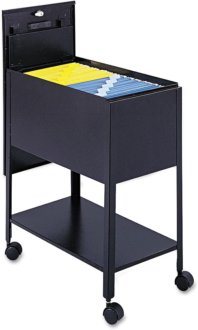 Safco Extra Deep Mobile Tub File, Rolling File Cart, Fits Letter and Legal-Size Hanging Folders, Includes a Locking Lid and 2 Keys