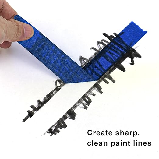 DOAY 3 Pack Blue Painters Tape - Masking Tape 1 Inch Wide - Multi-Surface, Smart Adhesion, Indoor & Outdoor - 270FT Total - Paint Tape for DIY, Labeling, Art, Car, General Purpose (#3910)