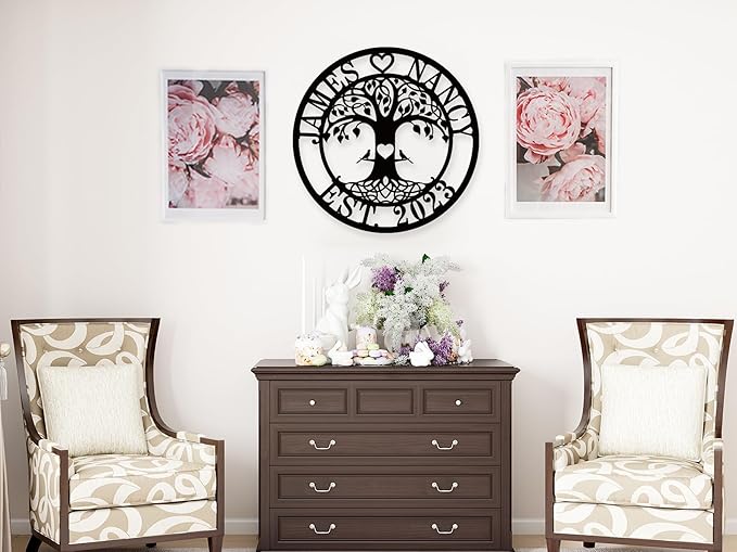 Metal Name Signs Personalized,Personalized Wedding Gifts,Metal Love Birds Signs, Custom Family Name Sign,Last Name Sign for Home,Engagement Anniversary Best Friends Christmas Gifts