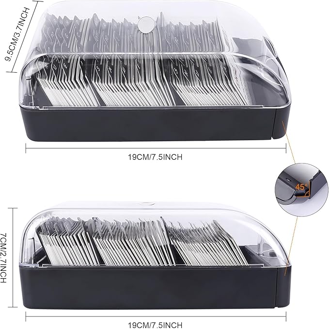 Eagle Business Card Box, Push-Button,Storage up to 550 Cards (Medium)