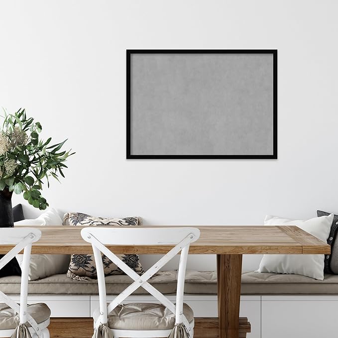 Amanti Art Black Framed Magnetic Board 21x29 Medium Vision Board for use with Magnets, 100% Metal Sheet to Display Items as Office Decor or for Home Organization in mudroom, Kitchen or Kids Room