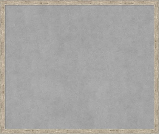 Amanti Art Silver Framed Magnetic Board 21x25 Medium Vision Board for use with Magnets, 100% Metal Sheet to Display Items as Office Decor or for Home Organization in mudroom, Kitchen or Kids Room