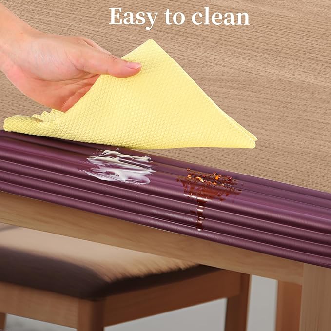 VOCOMO Corner Protector for Baby, Widen Edge Protector with Adhesive Backing, Baby Proofing Edge Corner Protect Self Adhesive Furniture Guard Bumper for Table, Desk, Fireplace (Dark Brown, 6.6ft)