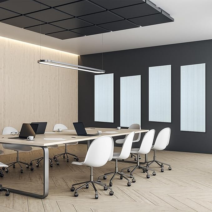 AUTORIFIC Acoustic Panels,10 Pack Sound Panels Noise Reducing for Walls,47.2"x23.6"x0.35" Soundproof Wall Panels,High-Density Acoustic Wall Panels,Decorative Wall Sound Absorbing Panel,White
