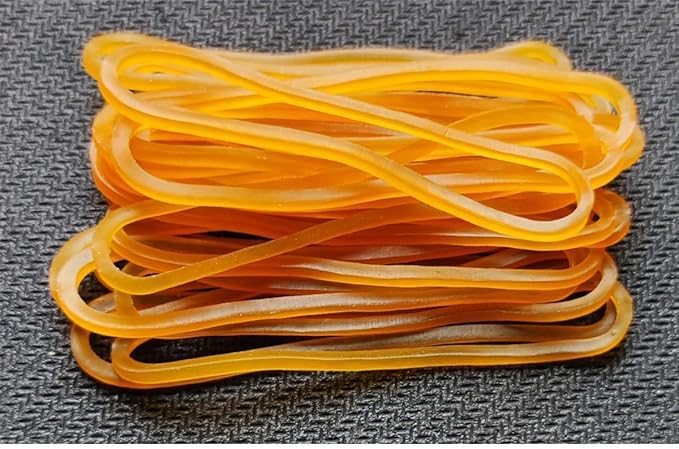 600pcs Elastic Rubber Bands Ties Home Office Students School Stationery Accessories Yellow Color Package Supplies Rubber Ring Rubber Band File Rings
