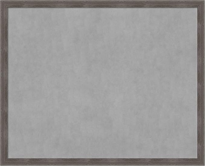 Amanti Art Grey Framed Magnetic Board 35x43 X-Large Vision Board for use with Magnets, 100% Metal Sheet to Display Items as Office Decor or for Home Organization in mudroom, Kitchen or Kids Room