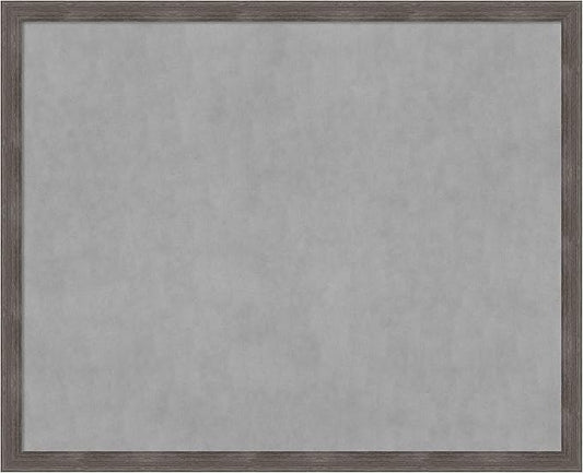 Amanti Art Grey Framed Magnetic Board 35x43 X-Large Vision Board for use with Magnets, 100% Metal Sheet to Display Items as Office Decor or for Home Organization in mudroom, Kitchen or Kids Room