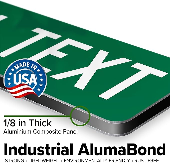 Custom Street Sign, Road and Address Sign, 8 Colors, Reflective Option, Mounting 4x18 Inch, Thick Rust-Free AlumaBond, USA Made by My Sign Center, (Classic)