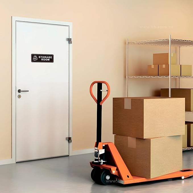 Storage Room Door Sign for Business and Home, Self-Adhesive Durable Modern Storage Room Sticker, Authorized Personnel Only Signs for Industry, Hospital, Restaurants, Private Area