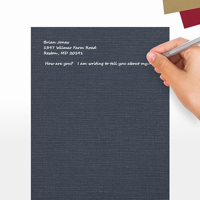 LUXPaper 8.5" x 11" Cardstock | Letter Size | Nautical Blue Linen | 100lb. Cover | 1,000 Qty
