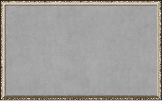 Amanti Art Silver Framed Magnetic Board 26x42 Large Vision Board for use with Magnets, 100% Metal Sheet to Display Items as Office Decor or for Home Organization in mudroom, Kitchen or Kids Room