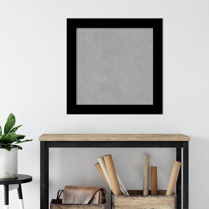Amanti Art Black Framed Magnetic Board 29x29 Medium Vision Board for use with Magnets, 100% Metal Sheet to Display Items as Office Decor or for Home Organization in mudroom, Kitchen or Kids Room