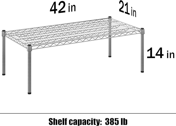 Regal Altair 21" Deep x 42" Wide x 14" Height Wire Shelving Kit | 1-Tier | NSF Commercial Storage Rack Unit