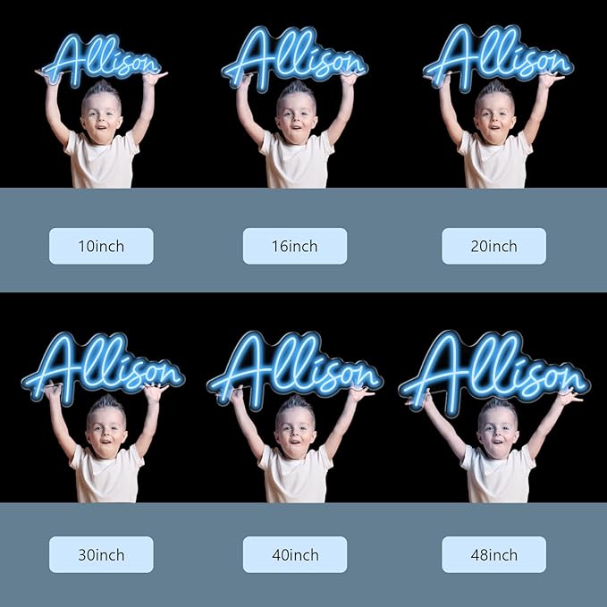 Custom Neon Name Sign Personalized for Boy Room Decor, Customizable Led Name Sign for Wall Decor, Customized Neon Name Sign for Wedding Decorations, Bedroom, Birthday Party Bar, DecoBrilliand, 12''-45''