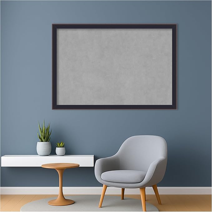 Amanti Art Black Framed Magnetic Board 27x39 Large Vision Board for use with Magnets, 100% Metal Sheet to Display Items as Office Decor or for Home Organization in mudroom, Kitchen or Kids Room
