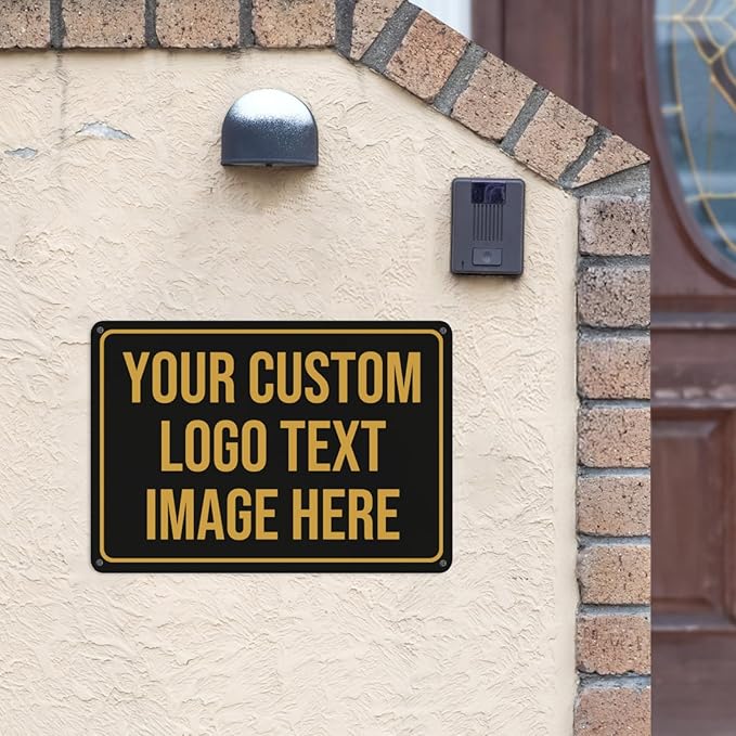 Tmqytuox Custom Signs, Custom Sign Metal Signs Customized Signs - Personalized Signs Make Your Own Sign With Text Photo Logo For Office Business Workplace Home Bar Indoor Outdoor Use 6""x8""