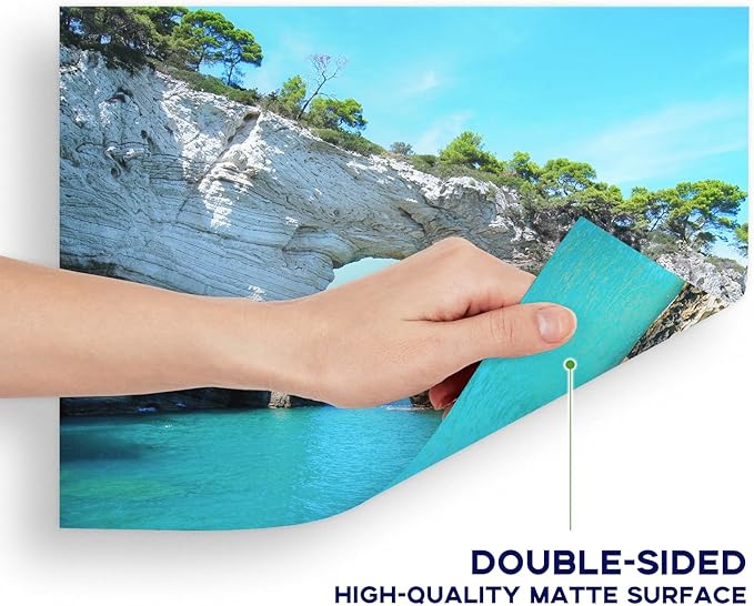 Double Sided Matte Photo Paper 8.5 x 11, Goefun 200GSM/54LB Presentation Paper for Inkjet Printer, 100 Sheets