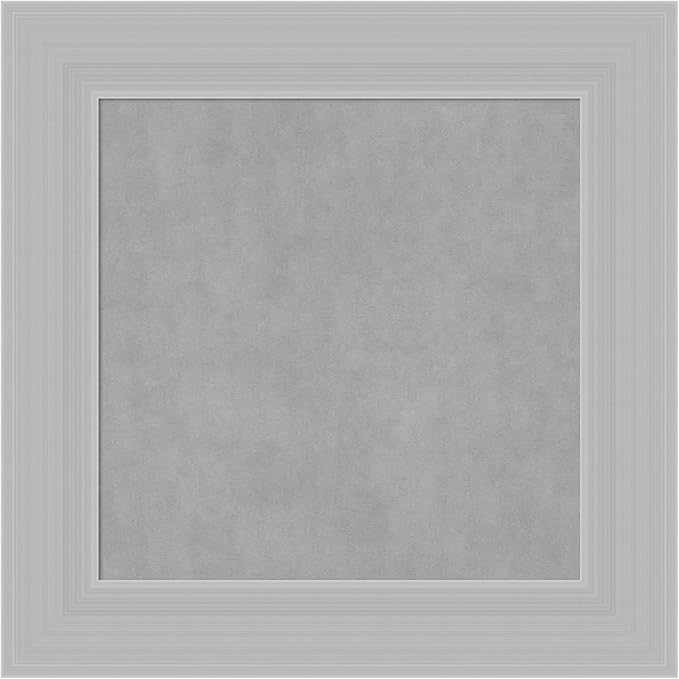 Amanti Art Silver Framed Magnetic Board 16x16 X-Small Vision Board for use with Magnets, 100% Metal Sheet to Display Items as Office Decor or for Home Organization in mudroom, Kitchen or Kids Room