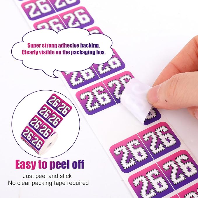 1000pcs 2026 Year Stickers, 3/4x1-1/2 Inch 26 Year Colored Self-Adhesive Stickers File Folder Labels Decals for Tab File Folders Office Supplies (Gradient)
