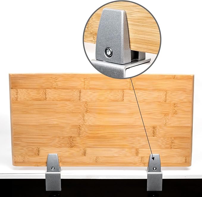 6-Pack Desk Shield Clamp for 2 to 20mm Thick Panel, Adjustable Desk Divider Clips, Aluminum Sneeze Guards, Desk Privacy Panel Clamps for Offices, Stores, Schools