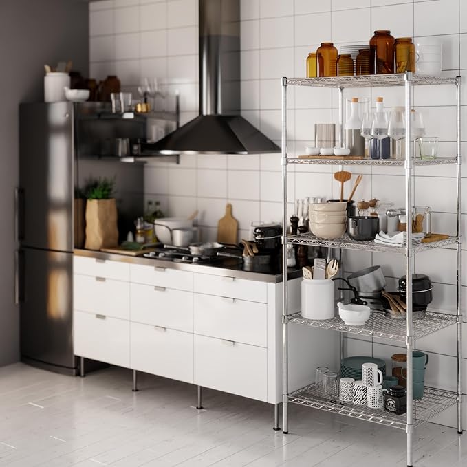 Regal Altair 24" Deep x 30" Wide x 74" Height Wire Shelving Kit | 5-Tier | NSF Commercial Storage Rack Unit