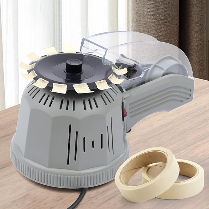 Automatic Tape Dispenser,Electric Ribbon Cutting Machine, Tape Cutter Adjustable Length & Width,0.24-2.36 in,Cutting Various Tapes for Office Warehouse Use